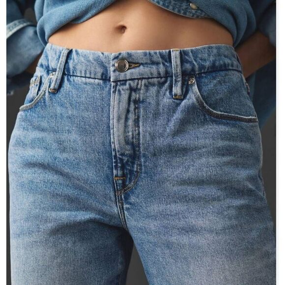 Good American Midrise Good Girlfriend Jeans - NWT size 6 /28 Inseam 25.5 - Picture 2 of 12